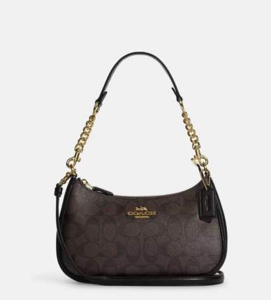 Сумка кросс-боди женская Coach Teri canvas - black
