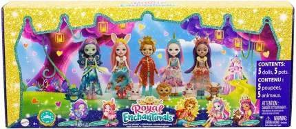 Набор кукол Enchantimals 5 кукол Королевские друзья с питомцами GYN58