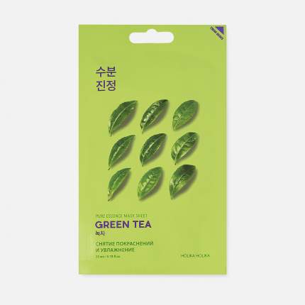 Маска для лица Holika Holika Pure Essence Mask Sheet Green Tea с чаем, тканевая 23 мл