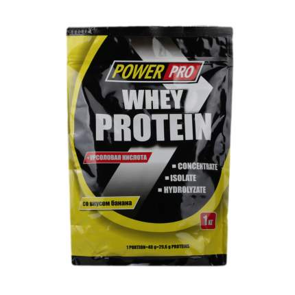 Протеин PowerPro Whey Protein, 1000 г, банан