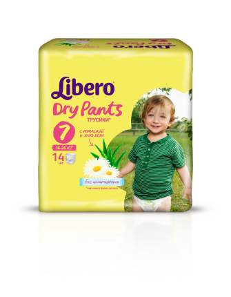 Подгузники-трусики Libero Dry Pants Size 7 (16-26кг), 14 шт.