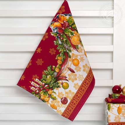 Полотенце кухонное из рогожки "Рождество" 50х70