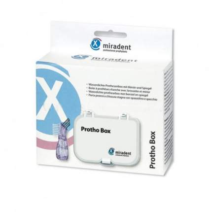 Футляр для хранения протезов Miradent Protho Box щетка в комплекте
