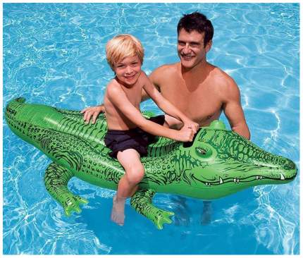 Матрас надувной Intex Крокодил с держателями 168х86см с58546
