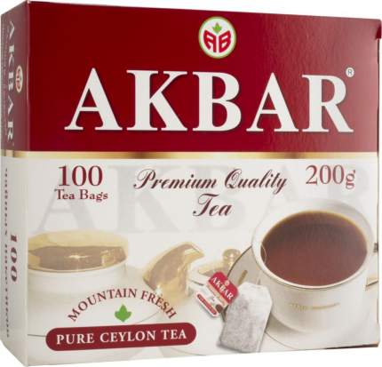 Чай черный Akbar цейлонский 100 пакетиков