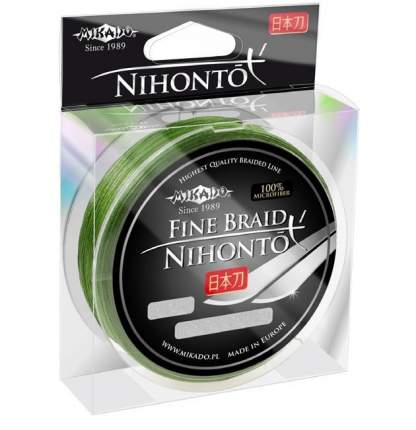 Леска плетеная Mikado Nihonto Fine 0,1 мм, 150 м, 7,7 кг green