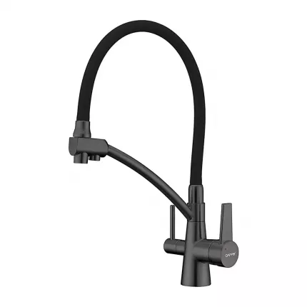 Смеситель Gappo G4398-19 для кухни со встроенным фильтром, оружейная сталь