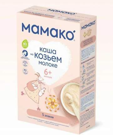 NEWКаша Мамако 5 злаков на козьем молоке, с 6 месяцев, 200 г