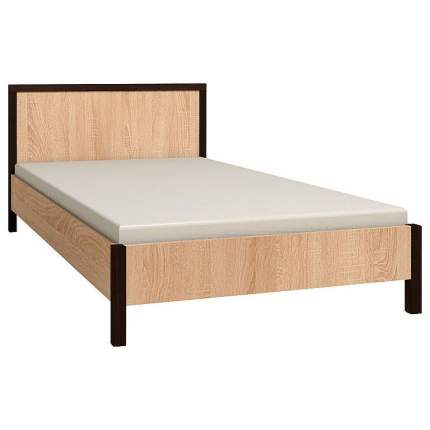 Кровать полутораспальная Глазов мебель Баухаус-1 140х200 см, бежевый/коричневый