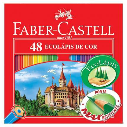 Цветные карандаши Faber Castell ECO Замок с точилкой 120148 48 цветов