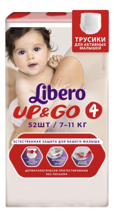 Подгузники-трусики Libero Up&Go Size 4 (7-11кг), 52 шт.