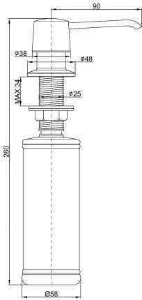 Дозатор для кухонной мойки Paulmark D001-431