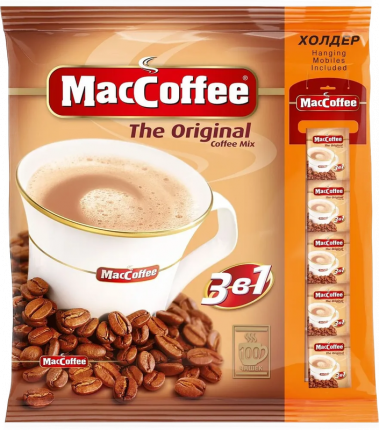 Кофейный напиток MacCoffee the Original 3в1, 100 пакетиков по 20г