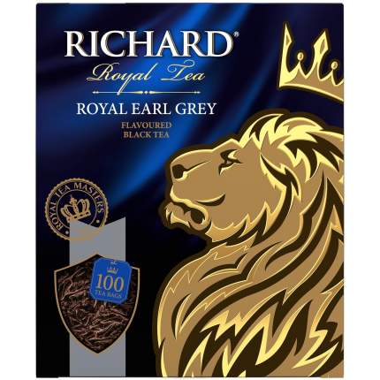 Чай Richard Royal Earl Grey черный с бергамотом 100 пакетиков