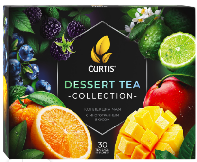 Набор чая в пакетиках CURTIS Dessert Tea Collection 30 сашетов, чай ассорти 6 вкусов