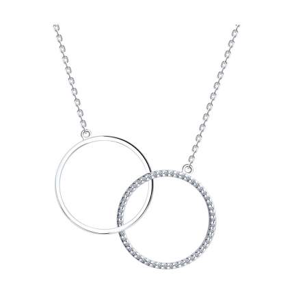 Колье из серебра 40 см SOKOLOV 94070684, фианит