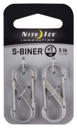 Набор карабинов из нержавеющей стали Nite Ize S-Biner #1 2 шт. SB1-2PK-11