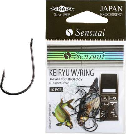 Рыболовные крючки Mikado Sensual Keiryu W/Ring №12, 10 шт.