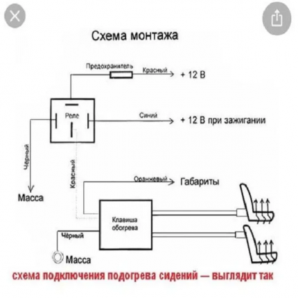 Подогрев сидений. Установка и ремонт. - Клуб любителей микроавтобусов и минивэнов