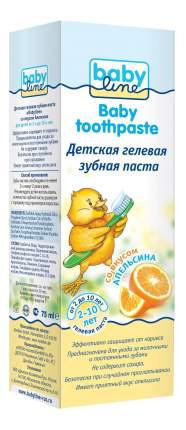 Детская зубная паста babyline со вкусом апельсина, 75 мл