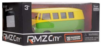 Автобус металлический Rmz City Volkswagen Type2 Transporter желтый/зеленый 1:32