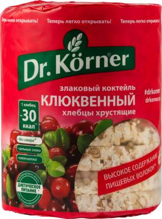 Хлебцы хрустящие Dr.Kоrner злаковый коктейль клюквенный 100 г