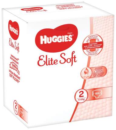 Подгузники Huggies Elite Soft Бокс (2) 4-6 кг, 164 шт.
