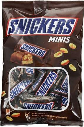Шоколадные конфеты Snickers minis 180 г