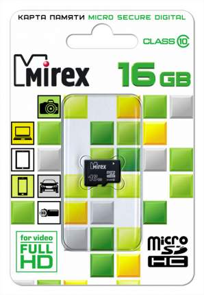 Карта памяти MIREX Micro SDHC 16GB