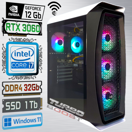 Системный блок Intel Core i7-9700f+RTX3060 12Gb+DDR4 32Gb+SSD 1000Gb
