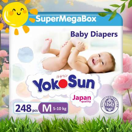 Подгузники детские YokoSun, размер 3/М (5-10 кг), SuperMegaBox 248 шт