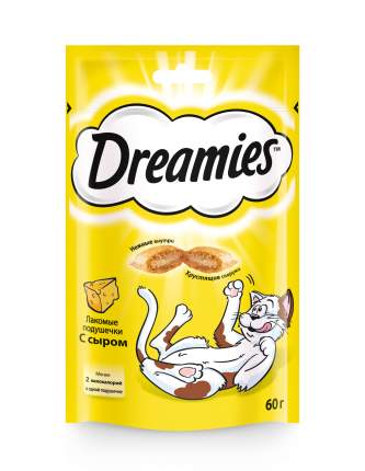 Лакомство для кошек Dreamies Лакомые подушечки с сыром, 60г