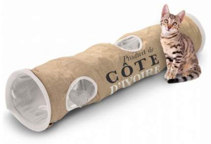 Тоннель для кошек Ebi Cote Divoire, шуршащий, бежевый, 120х25х25 см