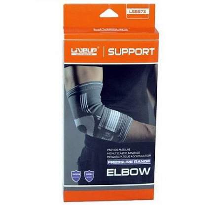 Бандаж на локоть LiveUp Elbow Support LS5673, S, синтетика