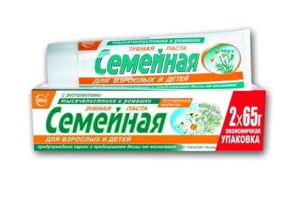 Зубная паста Свобода Семейная "Ромашка и тысячелистник" 130 г