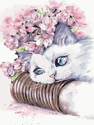 Картина по номерам Цветной Голубоглазая грусть, 40x50   ...