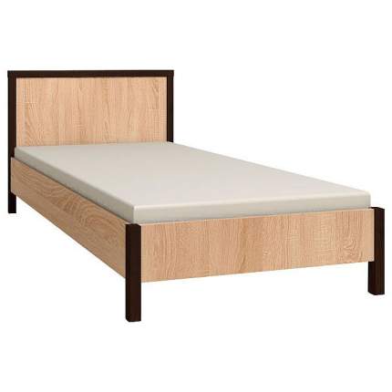 Кровать полутораспальная Глазов мебель Баухаус-4 120х200 см, бежевый/коричневый