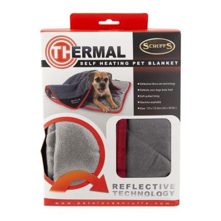 Одеяло греющее для собак Scruffs Thermal полиэстер, серый, 110x75 см