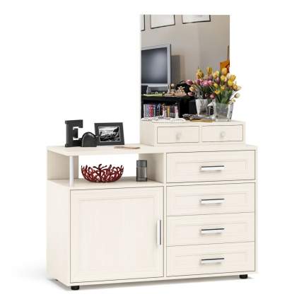 Комод с настольным трюмо Мебельный Двор К11 с зеркалом дуб, 120х45х80/160   ...