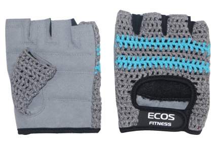 Перчатки для фитнеса и тяжелой атлетики Ecos SB-16-195, серо-голубой, L