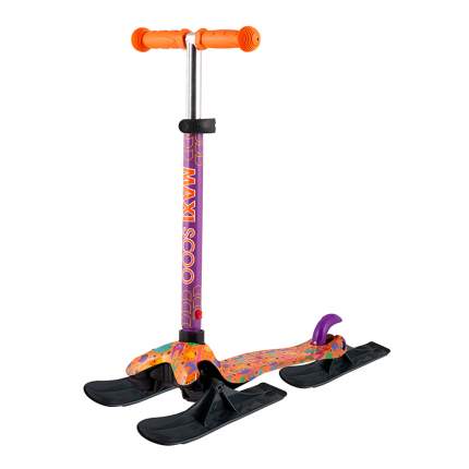 Детский трехколесный cамокат-снегокат MAXISCOO BABY с лыжами. Самокат трансформер 2 в 1, установите лыжи вместо колес  ...