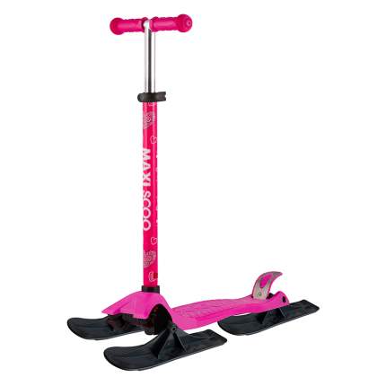 Детский трехколесный самокат-снегокат MAXISCOO JUNIOR с лыжами. Самокат трансформер 2 в 1, установите лыжи вместо колес  ...