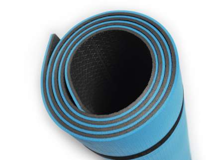 Коврик спортивный для фитнеса и йоги Isolon Sport 10 мм, 180х60 см синий/черный