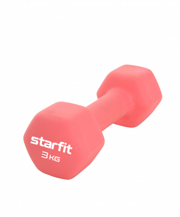 Гантель неопреновая Starfit Core Db-201 коралловый, 3 кг