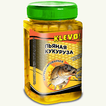 Рыболовная насадка Пьяная / ферментированная кукуруза KLEVO клубника