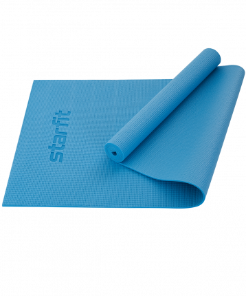 Коврик для йоги и фитнеса StarFit Core FM-101 синий пастель 173 см, 5 мм