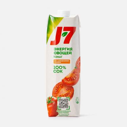 Сок J7 Томат с солью с мякотью 0,97 л