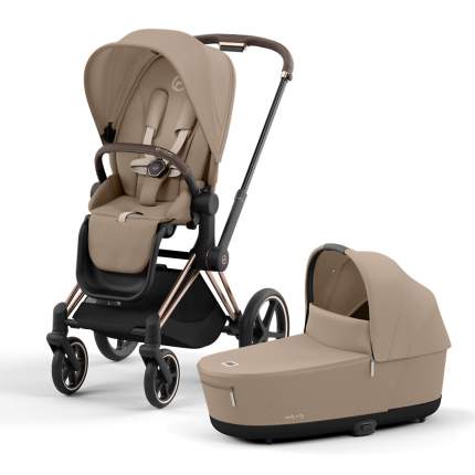 Коляска 2в1 Cybex Priam IV Rose Gold, цвет Cozy Beige