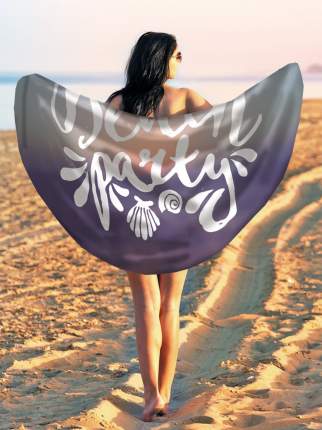 Парео и Пляжный коврик JoyArty "Вечеринка у пляжа", трикотаж 150 см