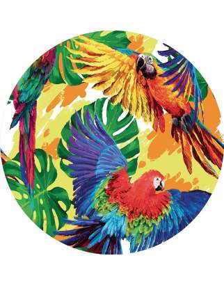 Парео и Пляжный коврик JoyArty "Тропический попугай Ара", трикотаж 150 см